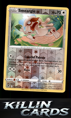 Reverse Holofoil Smeargle 137/195 Pokemon Common SWSH12: Silver Tempest Card NM