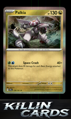 Palkia 136/191 Pokemon Rare SV08: Surging Sparks Card NM