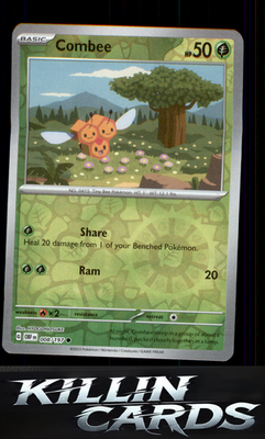 Reverse Holofoil Combee 008/197 Pokemon Common SV03: Obsidian Flames Card LP