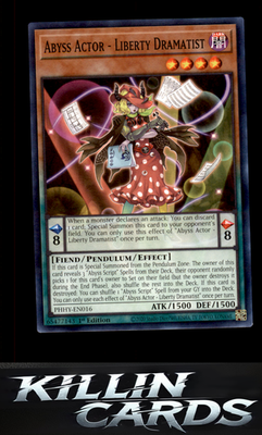 1st Edition Abyss Actor - Liberty Dramatist PHHY-EN016 YuGiOh Common Photon Hype