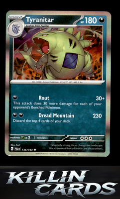 Tyranitar - 135/193 135/193 Pokemon Rare SV02: Paldea Evolved Card NM