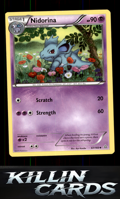 Nidorina 67/160 Pokemon Uncommon XY - Primal Clash Card NM