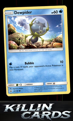Dewpider 45/149 Pokemon Common SM Base Set Card NM