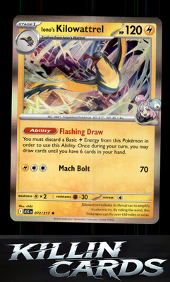 Iono's Kilowattrel 072/217 Pokemon Rare ME: Ascended Heroes Card NM