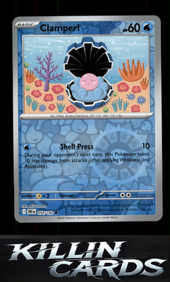 Reverse Holofoil Clamperl - 054/182 054/182 Pokemon Common SV10: Destined Rivals
