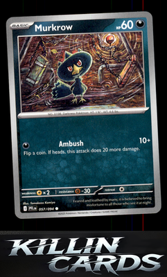 Murkrow 057/094 Pokemon Common ME02: Phantasmal Flames Card NM