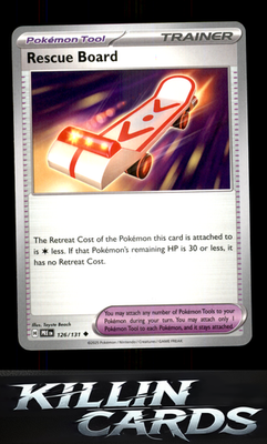 Rescue Board 126/131 Pokemon Uncommon SV: Prismatic Evolutions Card NM