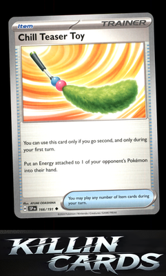 Chill Teaser Toy 166/191 Pokemon Uncommon SV08: Surging Sparks Card NM
