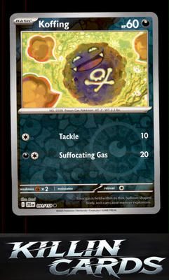 Reverse Holofoil Koffing 091/159 Pokemon Common SV09: Journey Together Card NM