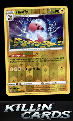 Reverse Holofoil Flaaffy 055/203 Pokemon Uncommon SWSH07: Evolving Skies Card NM