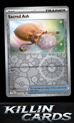 Reverse Holofoil Sacred Ash 168/182 Pokemon Uncommon SV10: Destined Rivals Card