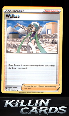 Wallace 166/195 Pokemon Uncommon SWSH12: Silver Tempest Card NM