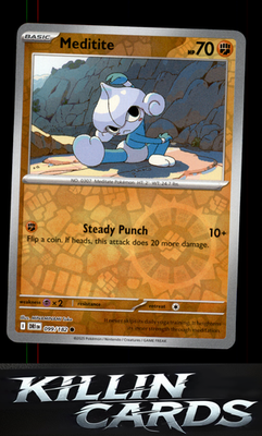 Reverse Holofoil Meditite 099/182 Pokemon Common SV10: Destined Rivals Card NM