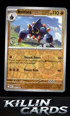 Reverse Holofoil Boldore 047/086 Pokemon Common SV: White Flare Card NM