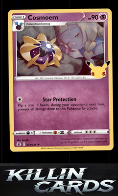Cosmoem 014/025 Pokemon Holo Rare Celebrations Card NM