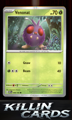 Venonat 048/165 Pokemon Common SV: Scarlet & Violet 151 Card NM