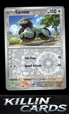Reverse Holofoil Cyclizar 127/142 Pokemon Common SV07: Stellar Crown Card NM