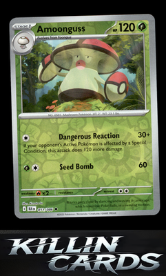 Reverse Holofoil Amoonguss 011/086 Pokemon Uncommon SV: Black Bolt Card NM