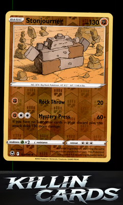 Reverse Holofoil Stonjourner 101/195 Pokemon Uncommon SWSH12: Silver Tempest Car