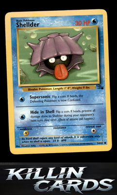 Shellder 54/62 Pokemon Common Fossil Card LP