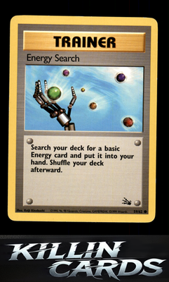 Energy Search 59/62 Pokemon Common Fossil Card LP