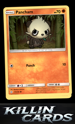 Pancham 119/236 Pokemon Common SM - Cosmic Eclipse Card NM