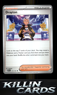 Drayton - 174/191 174/191 Pokemon Uncommon SV08: Surging Sparks Card NM