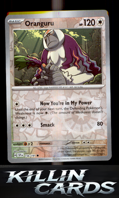 Reverse Holofoil Oranguru 156/191 Pokemon Common SV08: Surging Sparks Card NM