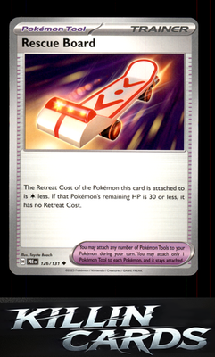 Rescue Board 126/131 Pokemon Uncommon SV: Prismatic Evolutions Card NM