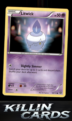 Litwick 48/114 Pokemon Common XY - Steam Siege Card NM
