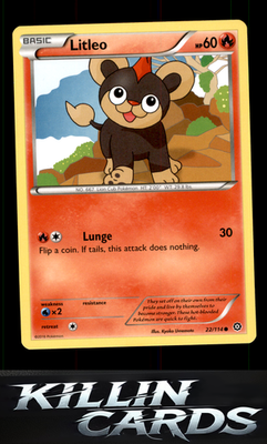 Litleo 22/114 Pokemon Common XY - Steam Siege Card NM