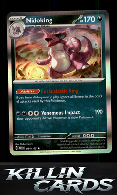 Nidoking - 034/165 034/165 Pokemon Rare SV: Scarlet & Violet 151 Card NM