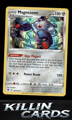 Magnezone 107/189 Pokemon Holo Rare SWSH10: Astral Radiance Card NM