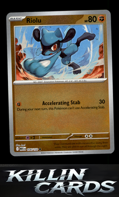 Reverse Holofoil Riolu 076/132 Pokemon Common ME01: Mega Evolution Card NM
