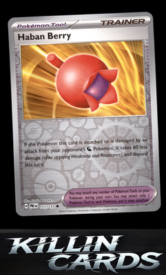 Reverse Holofoil Haban Berry 111/131 Pokemon Common SV: Prismatic Evolutions Car