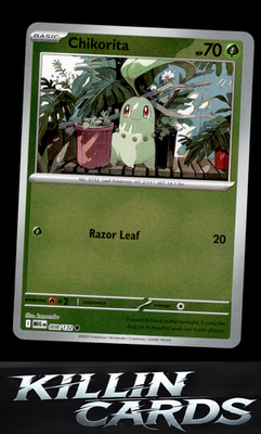 Reverse Holofoil Chikorita 008/132 Pokemon Common ME01: Mega Evolution Card NM