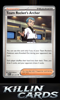 Team Rocket's Archer 201/217 Pokemon Uncommon ME: Ascended Heroes Card NM