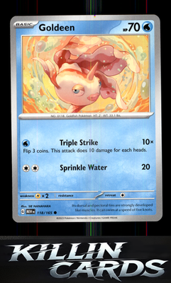 Goldeen 118/165 Pokemon Common SV: Scarlet & Violet 151 Card NM