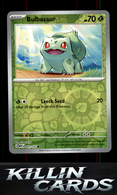 Reverse Holofoil Bulbasaur - 001/165 001/165 Pokemon Common SV: Scarlet & Violet
