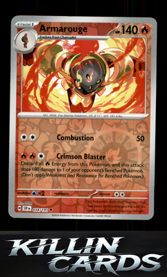 Reverse Holofoil Armarouge 034/191 Pokemon Uncommon SV08: Surging Sparks Card NM