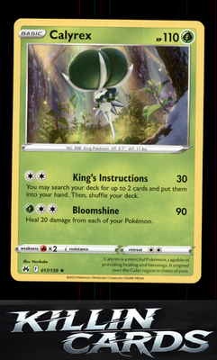 Calyrex 017/159 Pokemon Holo Rare SWSH: Crown Zenith Card NM