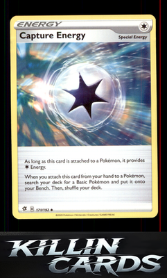 Capture Energy 171/192 Pokemon Uncommon SWSH02: Rebel Clash Card NM