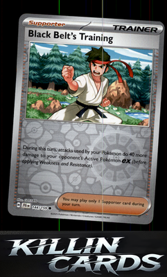Reverse Holofoil Black Belt's Training - 144/159 144/159 Pokemon Common SV09: Jo