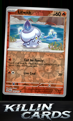 Reverse Holofoil Litwick 036/167 Pokemon Common SV06: Twilight Masquerade Card N