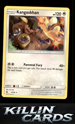 Kangaskhan 47/68 Pokemon Rare Hidden Fates Card LP