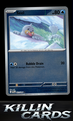 Reverse Holofoil Seel 021/094 Pokemon Common ME02: Phantasmal Flames Card NM