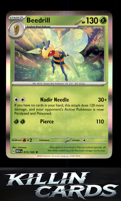 Beedrill 015/165 Pokemon Rare SV: Scarlet & Violet 151 Card NM