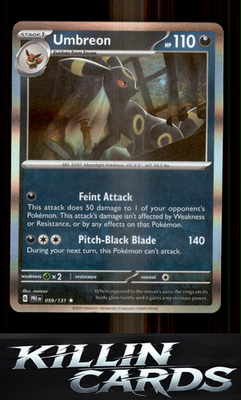 Umbreon 059/131 Pokemon Rare SV: Prismatic Evolutions Card NM