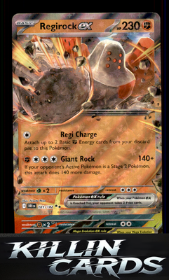 Regirock ex - 101/182 101/182 Pokemon Double Rare SV10: Destined Rivals Card NM