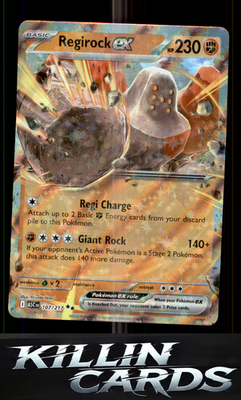 Regirock ex 107/217 Pokemon Double Rare ME: Ascended Heroes Card NM
